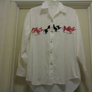 TRENDING COWGIRL FARM PRAIRIE COTTAGE PIGGYS SHIRT BLOUSE BY CASEY COLMAN 4…
